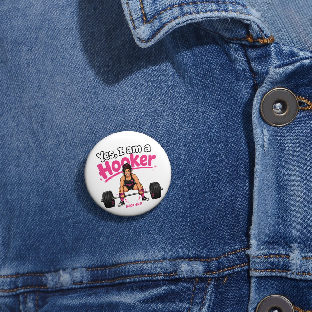 Hook Grip  Pin Button | Funny Gym Badge